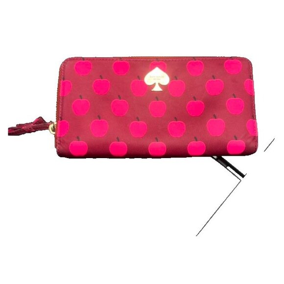 kate spade Handbags - Kate Spade Flatiron Lacey Apple Zip Around Nylon Wallet